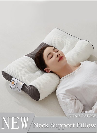 Buy 1PCS Comfort Ergonomic Pillow for Pain Relief Bed Pillow for Sleeping, Ergonomic Orthopedic Cervical for Neck and Shoulder Pain, Side Back Stomach Sleeper in UAE