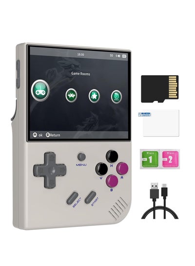 اشتري RG35XX Plus Linux Handheld Game Console, 3.5'' IPS Screen, Pre-Loaded 5527 Games, 3300mAh Battery, Supports 5G WiFi Bluetooth HDMI and TV Output (64GB, Grey) في السعودية