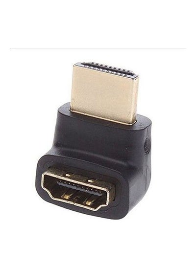 Buy 90 Degree Angle HDMI Cable Extend Adapter Converter, female to male, HD 1080P Black in UAE