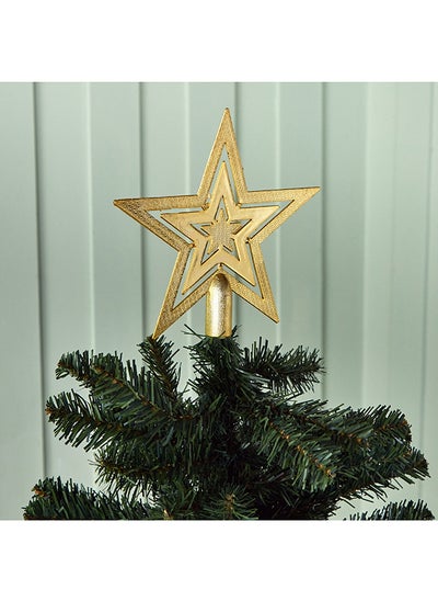 Buy Star Shaped Shiny Tree Topper 20 x 20 x 3 cm in UAE