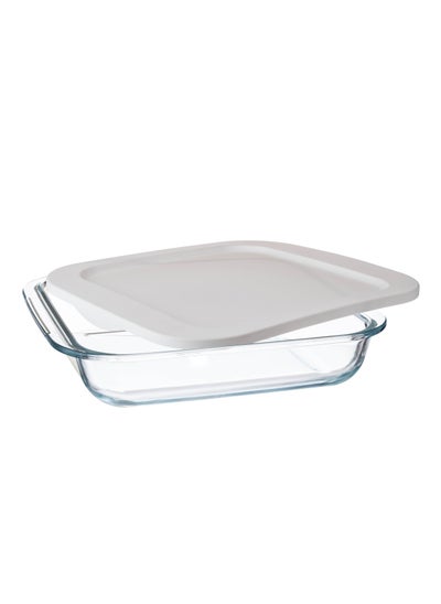 Buy Oven Tray With A White Plastic Cover 3 Liter in Saudi Arabia