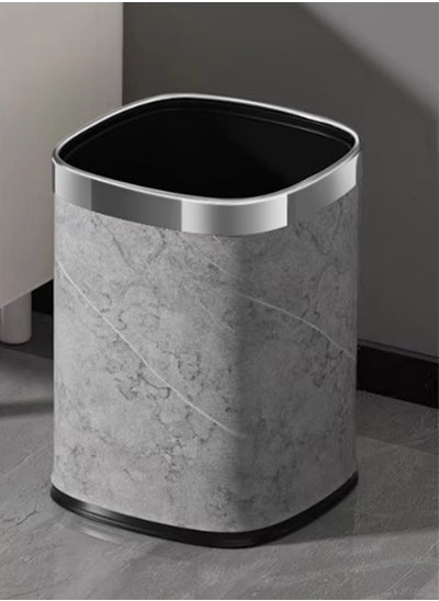 Buy Garbage Bin, Bathroom Wastebasket, Plastic Large capacity Trash Can, Living Room Kitchen Bathroom Round Waste Bin 12L in Saudi Arabia