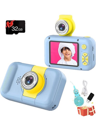 اشتري 2022 Upgrade Kids Camera with [32GB Memory Card and Card Reader], 40MP Children's Camera 2.4inch Mini HD 1080P Rechargable 180 Rotatable Children Digital Camcorders Ideal Gift for Girls في السعودية