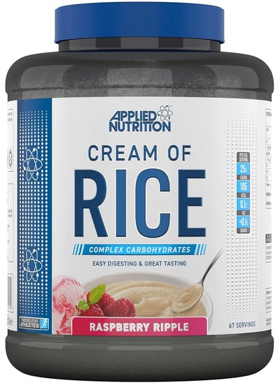 Buy Cream Of Rice - High Carbohydrate Cream Of Rice Supplement, Source Of Energy For Breakfast & Snacks, Easy To Digest, Low Sugar, Low Fat, Vegan, 2Kg (Raspberry Ripple) in UAE