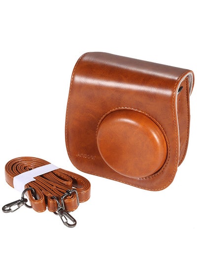 اشتري Leather Camera Case Bag Cover for Fuji Fujifilm Instax Mini 8/8s/8+/9 Single Shoulder Bag في الامارات