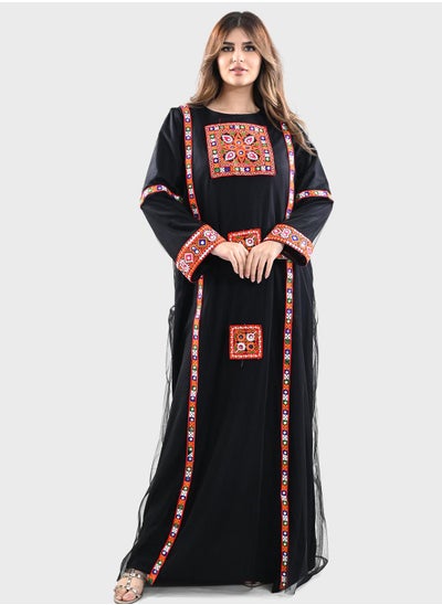 اشتري Printed Mesh Jalabiya في السعودية