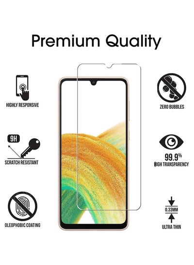 Buy Tempered Glass Screen Protector for Redmi 9C Clear in UAE