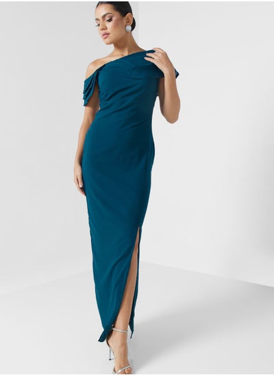 Buy Cold Shoulder Style Dress With Slit in Saudi Arabia