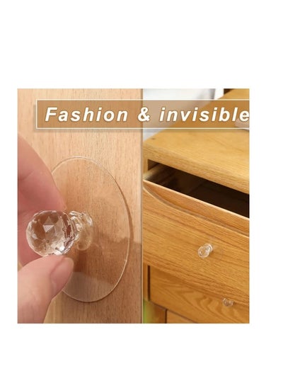 Buy Clear Cabinet Handles, Diamond Crystal Pull Knobs for Wardrobe, Kitchen, Cabinet, Bathroom Cabinet, Furniture Door Window (10pcs) in Egypt