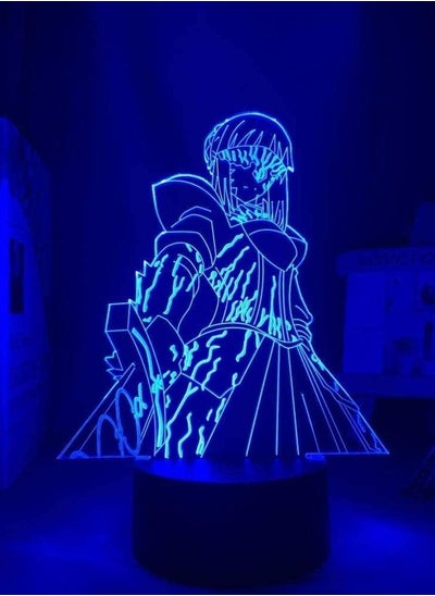 اشتري Multicolor 3D Night Light Anime Illusion LED Decor Fate Stay Night Saber LED Night Light Lamp for Bedroom Decor Birthday Gift Manga Fate Stay Night Saber 3D Lamp Anime في الامارات