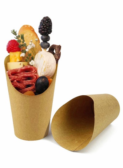 Buy French Fries Holder, 14oz Disposable Paper French Fry Cups Charcuterie Cups for all Occasions (14oz) 100 Pcs in Saudi Arabia