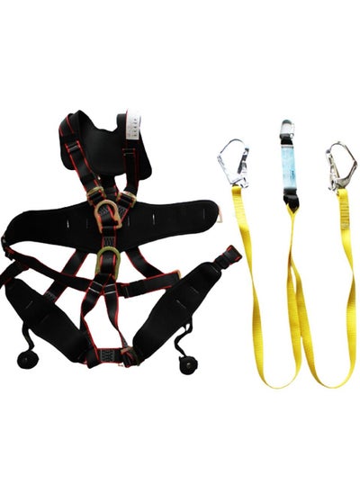 Buy Heavy duty full body safety harness, shock absorber 2 belts, 2 big safety hooks. in UAE