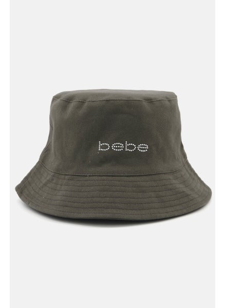 اشتري Women Brand Logo Bucket Hat, Grey في الامارات