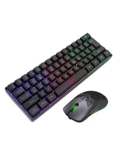 اشتري V700 61 Key RGB Wired Gaming Keyboard and J900 USB Wired Gaming Mouse Set في الامارات