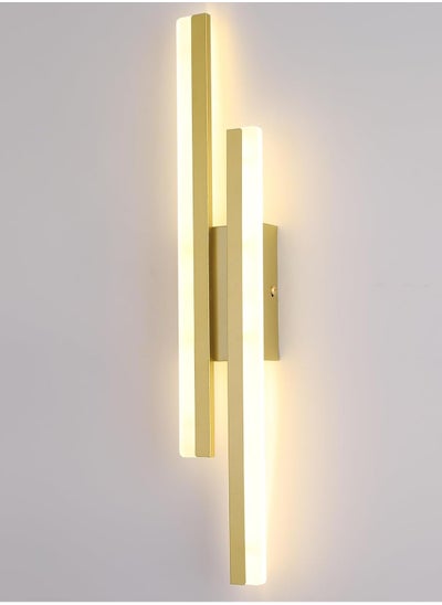 Buy LED Wall Lights ,Dimmable Wall Sconce, 19.6 inch Beside Wall Mounted Lamp, Gold Modern Wall Light for Bedroom Living Room Hallway Bathroom in UAE