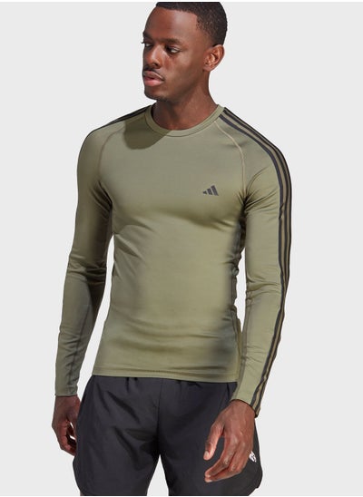 Buy Techfit 3-Stripes Training Long-Sleeve Top in Saudi Arabia