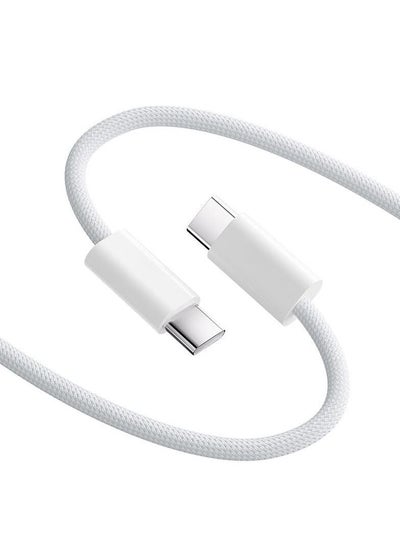 Buy Charging Cable 60W Fast Charging Cable USB C to USB C Cord for Apple iPhone 16/15/Plus/Pro/Pro Max 1m White in UAE