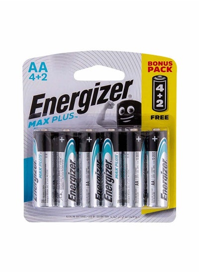 Buy Energizer Maxplus AA Battery EP91BPT 4 + 2 Pack in UAE