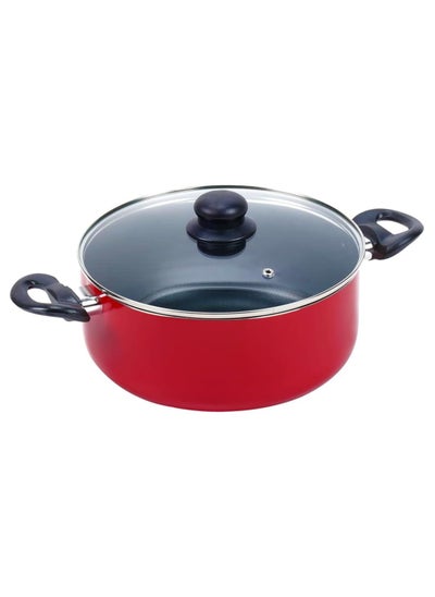 اشتري Non Stick Cooking Pot Red 30cm في الامارات