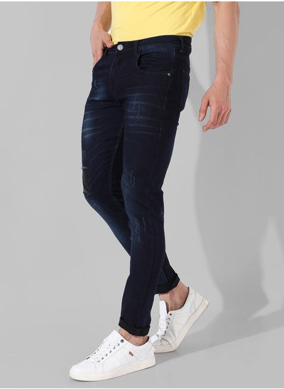 Buy Distressed Slim Fit Jeans in Saudi Arabia