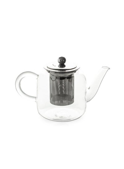 Buy Coffeina Metal And Glass Tea Pot With Strainer Fr8082T 800Ml in UAE