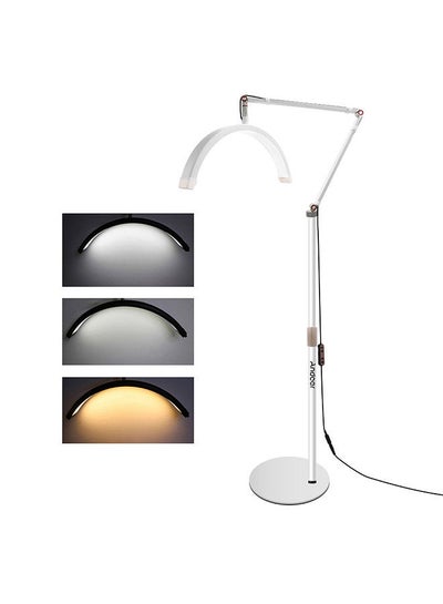 Buy Andoer HD-M2X 20W Floor LED Video Light Half-moon Shaped Fill Light 3000K-6000K Dimmable with Adjustable Metal Light Stand Phone Holder for Beauty Salon Makeup Live Streaming Bedside Light in Saudi Arabia