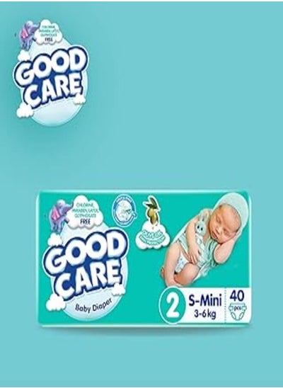 Buy Good Care Baby Diapers - Twin Pack - Mini Size 2 - 40 Pieces in Egypt