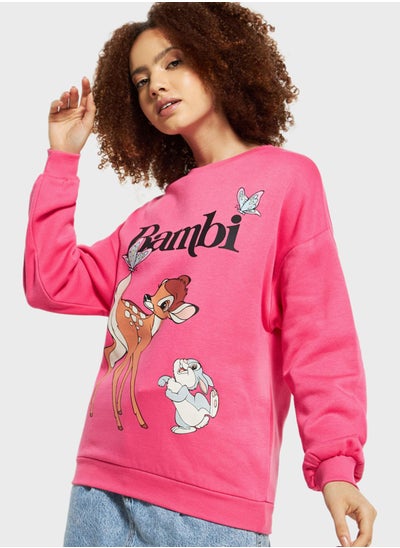 Buy Bambi Print Sweatshirt in Saudi Arabia