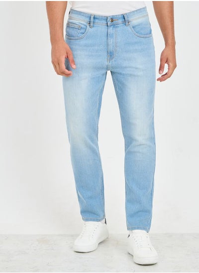 اشتري Cotton Stretch Light Wash Slim Fit Jeans في السعودية