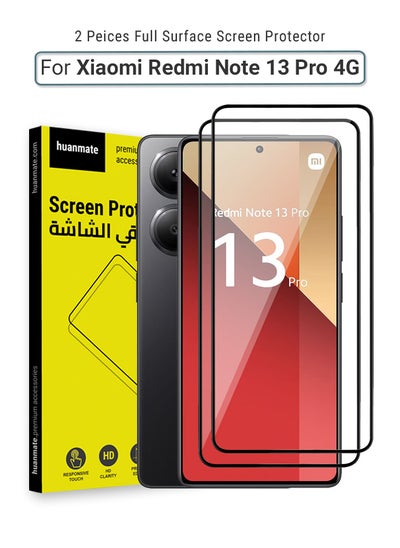 Buy 2 Pieces Xiaomi Redmi Note 13 Pro 4G Screen Protector – Premium Edge to Edge Tempered Glass, High Transparency, Delicate Touch, Anti-Explosion, Smooth Arc Edges, Easy Installation in Saudi Arabia