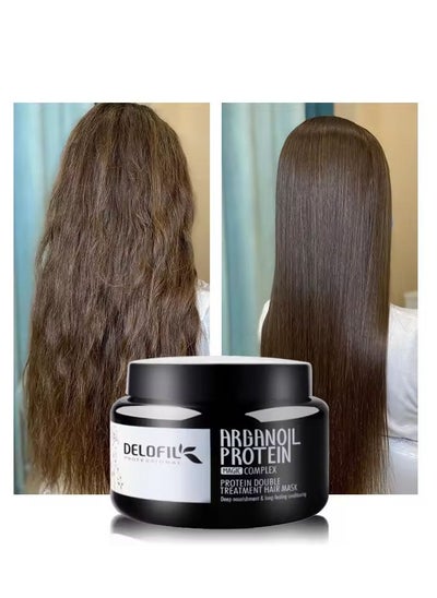 Buy Collagen Hair Treatment Deep Repair Conditioning Argan Oil Collagen Hair Mask Essence for Dry Damaged Hair All Hair Types 500ml in Saudi Arabia