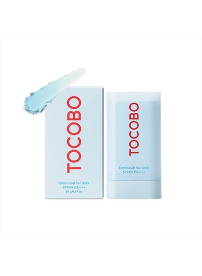 Buy [TOCOBO] COTTON SOFT SUN STICK SPF50+ PA++++ 0.67 oz / 19g | Natural Ingredients, Anti-Sebum, Soft Matt Feeling | EWG Green + PEG Free, Korean Vegan Sun Stick for Face in UAE