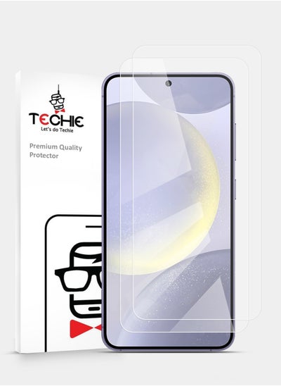 اشتري 2 Pack HD Tempered Glass Screen Protector for Samsung Galaxy S24 Plus 2024 - Anti Reflection Anti Bubbles 9H Hardness 0.33 mm Rounded Edges Easy Installation في السعودية