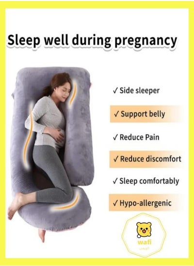 Buy U-Shaped Pregnancy Pillow Full Body Maternity Support Pillow in Saudi Arabia