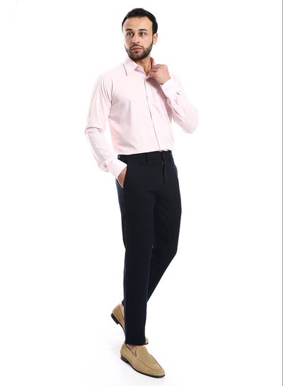Buy Classic Regular Fit Plain Rose Shirt_Pink in Egypt
