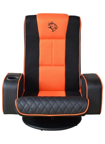 Buy Porodo Gaming Predator Pro Gaming Seat with Armrest & Cupholder 360 Swivel - Black/Orange in UAE