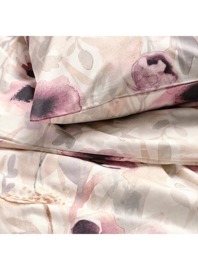 اشتري Duvet cover and pillowcase, multicolour/floral pattern, 150x200/50x80 cm في السعودية