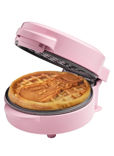 Buy Mini Waffle Iron with Snowman Pattern, 550W, Pink in UAE