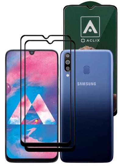 Buy 2 Pieces Antistatic ESD Dustproof Premium Quality High Definition Tempered Glass Screen Protector Designed For Samsung Galaxy M30 in UAE