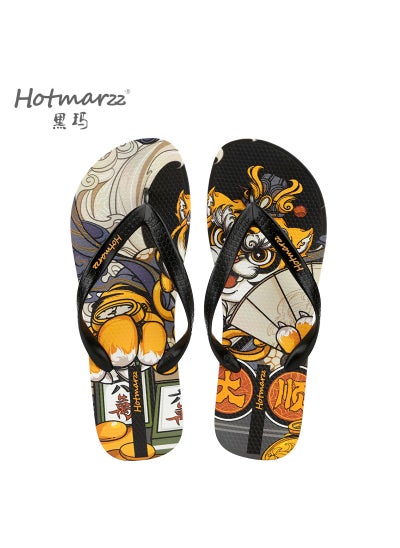 Buy Hotmarzz Mens New Summer Flip-Flops Non-Slip Casual Beach Sandals Black in UAE