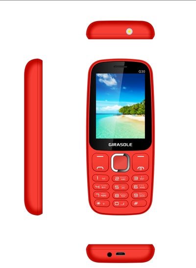Buy Girasole G30 - 2.4-inch Dual SIM Mobile Phone - Red, Earphone Free , 12 Months Warranty in Egypt