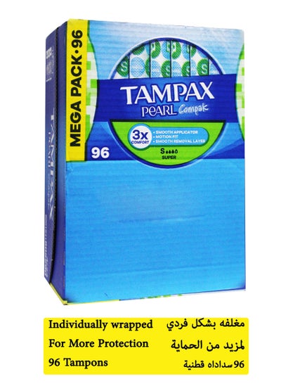 Buy 96-Piece Super Leak Guard Protection Tampons with 3x comfort Individually Wrapped in UAE