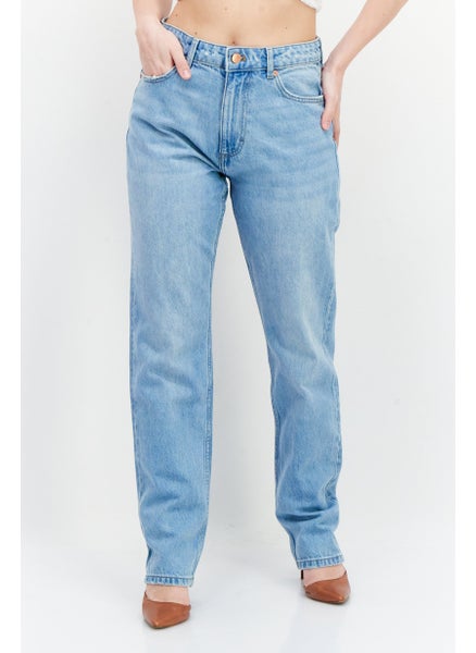 اشتري Women Regular Fit Wash Non-Stretchable Denim, Blue في السعودية