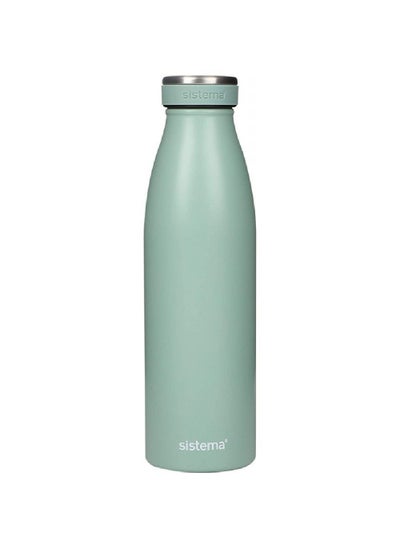 Buy Sistema Stainless Steel Water Bottle D-Green 500Ml in UAE