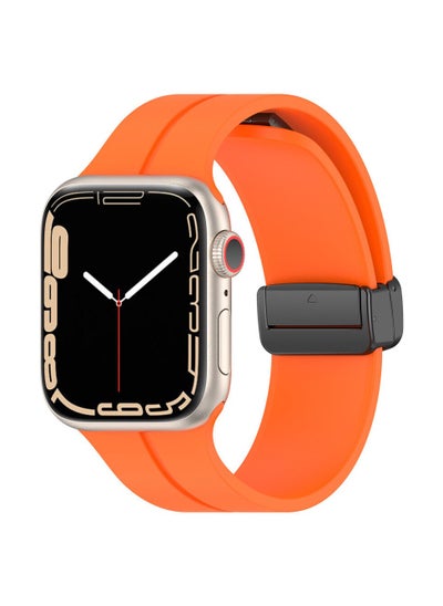 Buy Magnetic Apple Watch Band 49mm 45mm 44mm 42mm for Women Men, Replacement Wristbands Silicone Sport Strap for Apple Watch Series 9/ultra 2/8/ultra/7/SE/SE 2nd/6/5/4/3/2/1, iWatch Connect in UAE