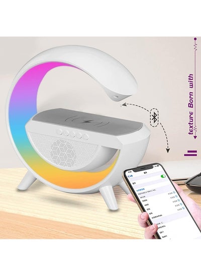 اشتري LED Wireless Charging Speaker, Table Lamp Night Light RGB, Bluetooth Speaker Portable Wireless Charging, Bedside Desk Lamp, Changable Colors, Bedroom, Party, Gathering, Gift. في الامارات