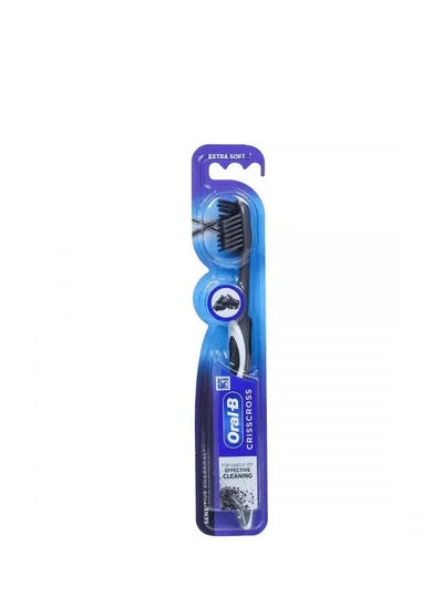 Buy Oral-B Criss Cross sensitive Charcoal extra Soft multicolor Toothbrush in Saudi Arabia