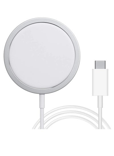 اشتري شاحن MagSafe اللاسلكي المغناطيسي بقوة 15 وات سريع لسلسلة iPhone 15/14/13/12 في الامارات