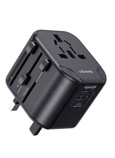 Buy Usams US-CC173 T55 12W Dual USB Universal Travel Charger in UAE