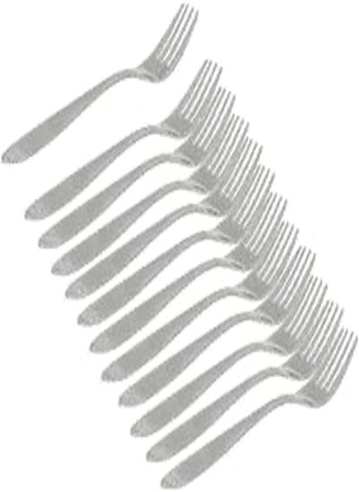 Buy Set Of 12 Pieces Stainless Steel Forks - Silver in Egypt